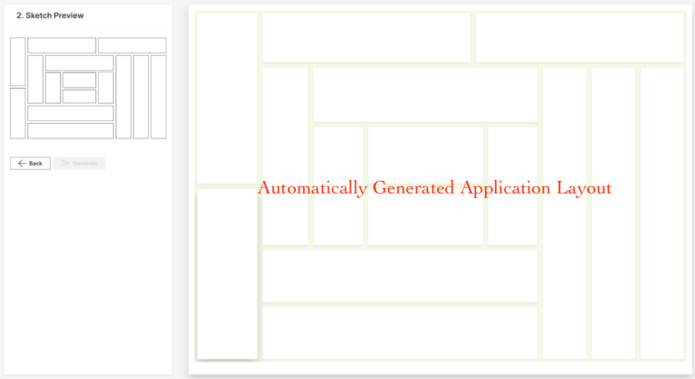 Automatically Generated application layout