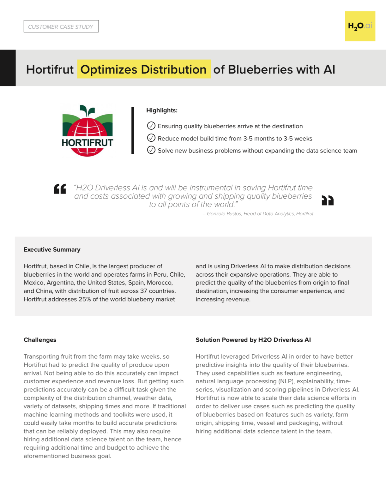 Hortifrut Optimizes Distribution of Blueberries with AI