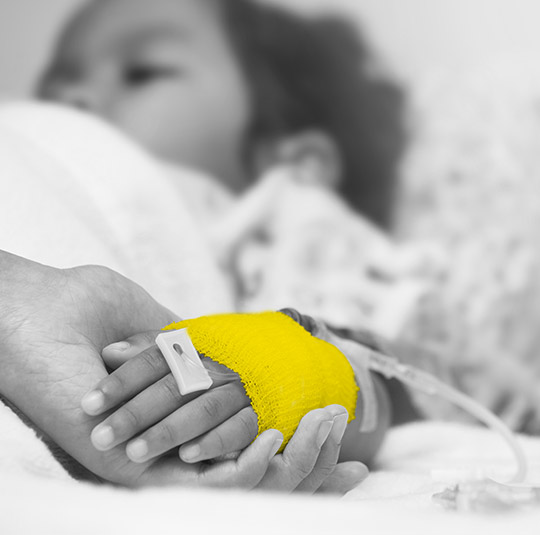Doctor holding patient's hand