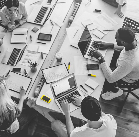 Image of people working on computers