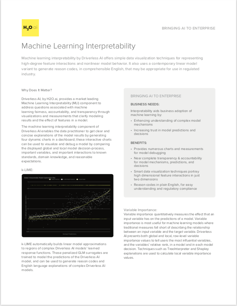 Machine Learning Interpretability