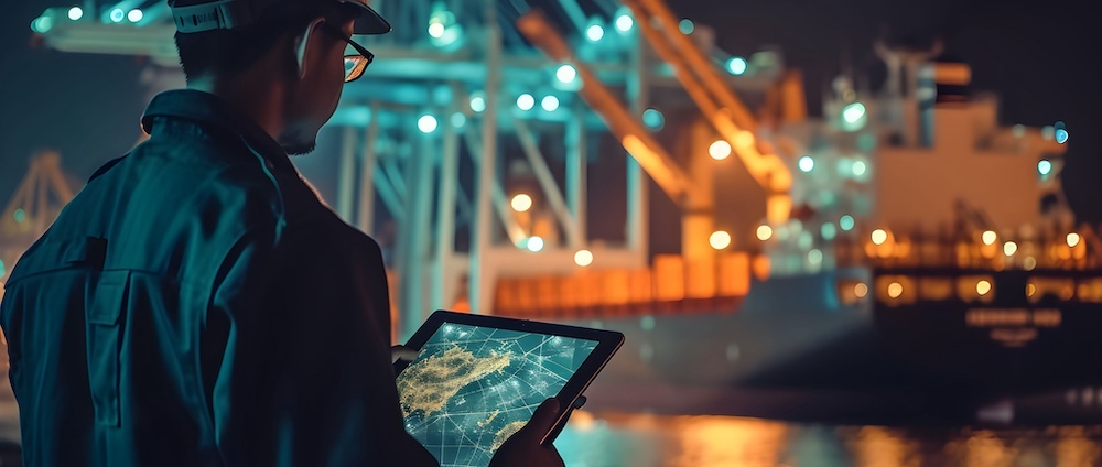 Foreman on his tablet