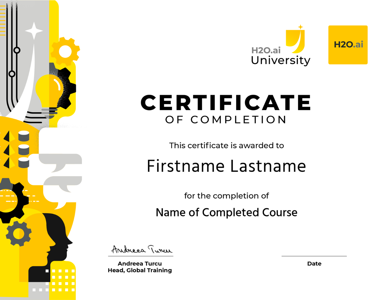 H2O.ai Certificate